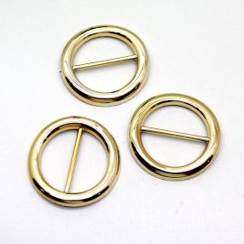 Entremeio de Passador - ABS / 45mm - Redondo (unidade) - Dourado 