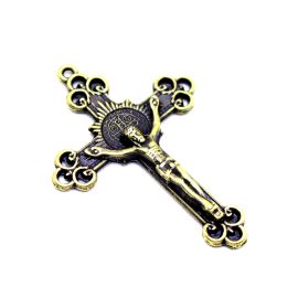 Crucifixo de Metal / 57x40mm - Cristo (Unidade)-Ouro Velho