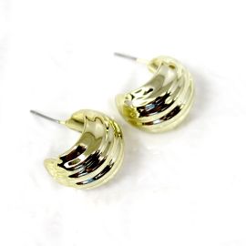 Pino de Plástico ABS / 21mm - Gota com Detalhe (1 par) - Dourado 