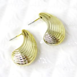 Pino de Plástico ABS / 32mm - Gota com Detalhe (1 par) - Dourado