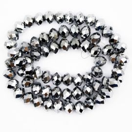 Rondela de Vidro 12mm / Metalizada (1 Fio)