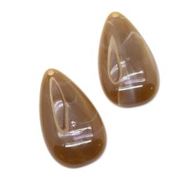 Pingente de Resina Mesclada / 68x38mm - Gota (unidade)