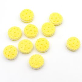 Aplique de Resina / 17mm - Biscoito (Unidade)