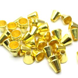 Ponteira de ABS / 13x13mm - Cone (10 gramas) - Dourado 