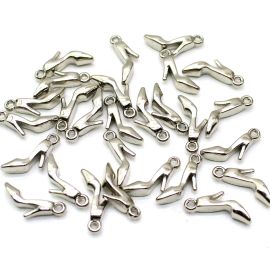 Pingente de Plástico ABS / 24x6mm -Sapatinho - Níquel (10 gramas)