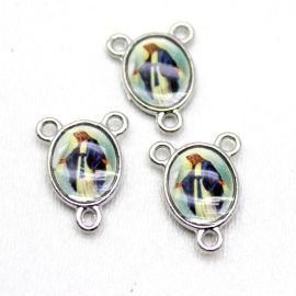 Salve Rainha de Metal / 16x12mm - Resinado - N.S. das Graças (Unidade) - Níquel