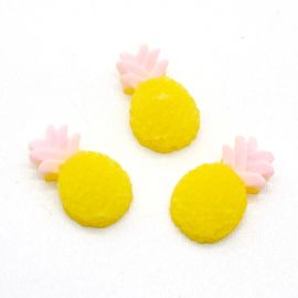 Aplique de Resina / 23x15mm - Abacaxi (Unidade)