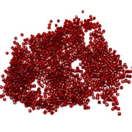 Vidrilho (Preciosa) / 2x9mm - Transparente com Miolo Prata (10 gramas)