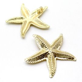 Pingente de Metal / 51x55mm - Estrela do Mar - Sereismo (Unidade) - Dourado