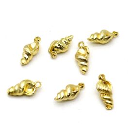 Pingente de Metal / 20x10mm - Caramujo - Sereismo (Unidade) - Dourado