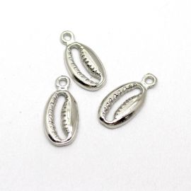 Pingente de Metal / 25x12mm - Búzio (Unidade) - Níquel