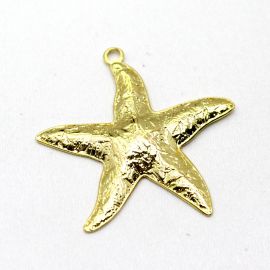 Pingente de Metal / 52x49mm - Estrela do Mar (unidade)-Dourado