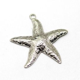 Pingente de Metal / 52x49mm - Estrela do Mar (unidade)-Níquel