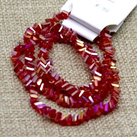 Cascalho de Cristal / 4mm - Irisado Vermelho