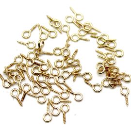 Pitão de Metal 4x9mm (1 Cento)-Dourado