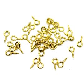 Pitão de Metal 5x10mm (1 Cento) -Dourado