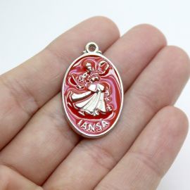 Pingente de Metal Níquel / 32x20mm - Umbanda - Iansá (Unidade) 