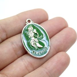 Pingente de Metal Níquel / 32x20mm - Umbanda - Oxossi (Unidade)	