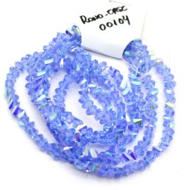 Cascalho de Cristal / 5mm - (1 fio com Aprox. 80 unidades)