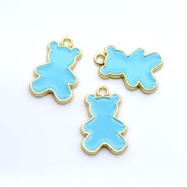 Pingente de Metal Dourado / 21x14mm - Ursinho (UNIDADE)