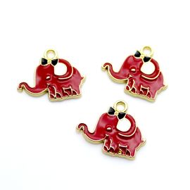 Pingente de Metal Dourado / 15x18mm - Elefante (UNIDADE)