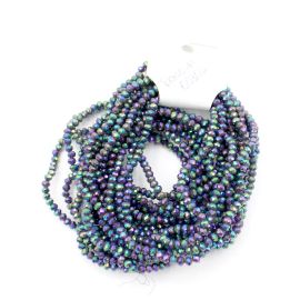 Rondela de Vidro 3mm / Metalizada (1 Fio)