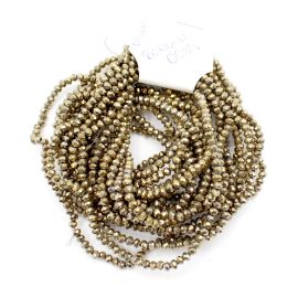 Rondela de Vidro 3mm / Metalizada (1 Fio)