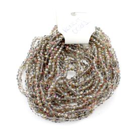 Rondela de Vidro 3mm / Transparente Furta-Cor (1 Fio)