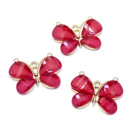 Pingente de Metal Resinado / 22x29mm - Borboleta (unidade)