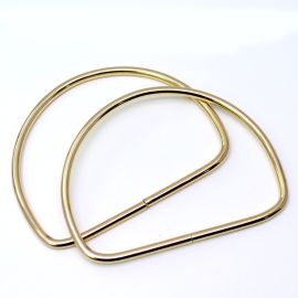 Alça para Bolsa em Metal / 11,7x9cm - Meia Lua (Par) 