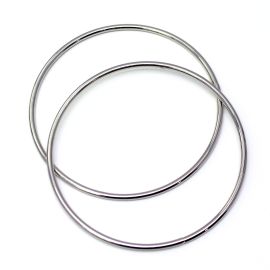 Alça para Bolsa em Metal / 11cm - Redonda (Par) -Níquel