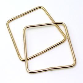 Alça para Bolsa em Metal / 12x13cm - Trapézio (Par) -Dourado