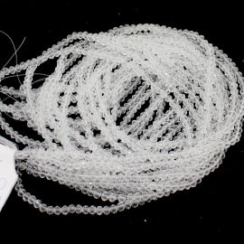 Rondela de Vidro 4mm / Transparente (1 Fio)