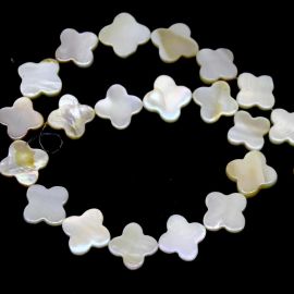 Fio de Madrepérola / 12mm - Trevo (1 fio com Aprox. 26 unidades) 