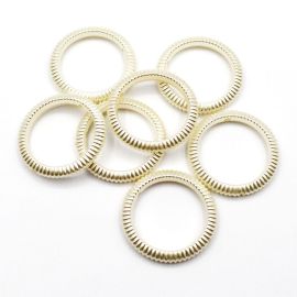 Argola Perolada de ABS / 40mm - com Detalhe (10 gramas) - Rosê