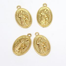 Medalha de Metal / 23x15mm - São Francisco (unidade) - Dourado