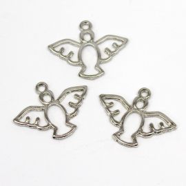 Pingente de Metal / 24x17mm - Pomba Vazada (unidade)