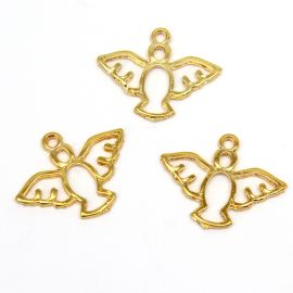 Pingente de Metal / 24x17mm - Pomba Vazada (unidade)-Dourado