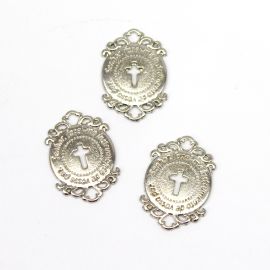 Pingente de Metal / 24x17mm - (unidade)-Níquel