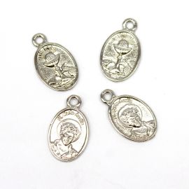 Medalha de Metal / 21x12mm - São Carlos Acuts (unidade) - Níquel