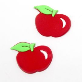 Aplique Emborrachado / 26x32mm - Maça (unidade)