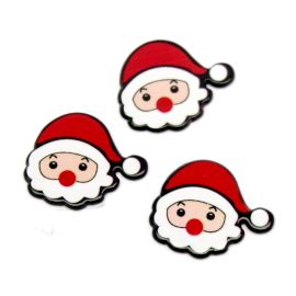 Aplique de Resina / 25x30mm - Natalino - Papai Noel (unidade)