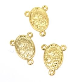 Salve Rainha de Metal / 25x20mm - São José (unidade)-Dourado