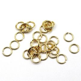Argolinha Metal / 8mm (Pct c/10 GRAMAS)-Dourado