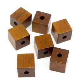 Conta de Madeira / 29mm - Max Cubo (unidade)