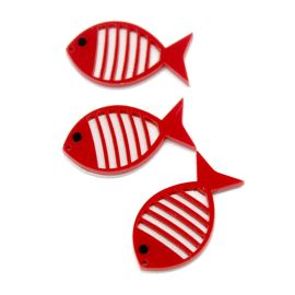 Pingente de Acrílico / 30x17mm - Peixe (unidade)