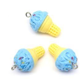 Pingente de Resina / 22x15mm - Sorvete de Casquinha (unidade)