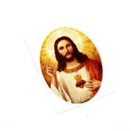 Adesivo / 4,2x5cm - Sagrado Coração de Jesus (P) - (UNIDADE)