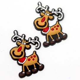 Aplique Emborrachado / 45x31mm - Natalino - Rena (unidade)