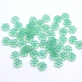 Conta Plástica Irisada / 12mm - Florzinha (10 gramas)